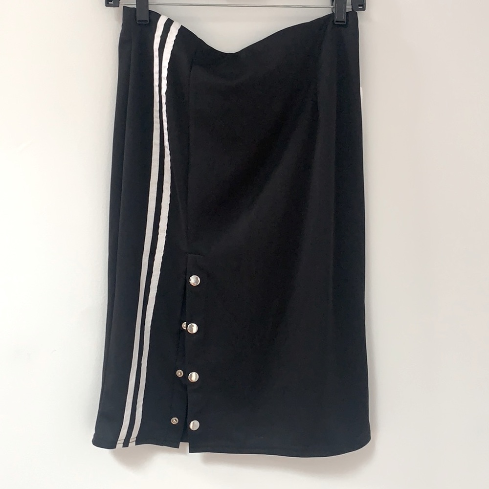 Charlotte Russe Striped Button Up HighWaist Skirt